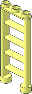 Duplo Ladder  1 x  3 x  5 with 3 Studs on Top