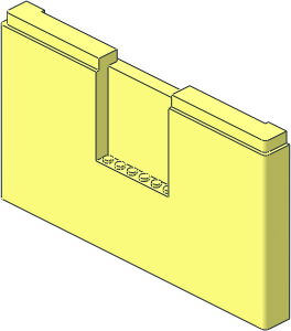 Container 32 x 22 x 12 Box Bygglek Side with Slots