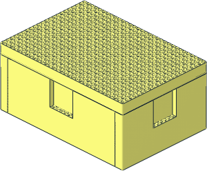 Container 32 x 22 x 12 Box Bygglek with Lid