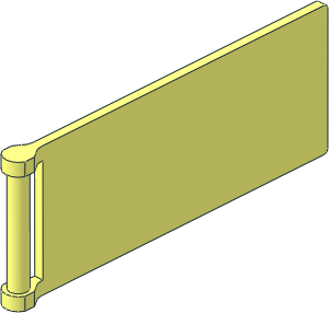 Flag  8 x  3 with Rod without Reinforced Base and Flat Sides