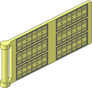Flag  8 x  3 with Rod without Reinforced Base and Flat Sides with Solar Panel Pattern