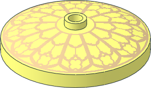 Dish  4 x  4 Inverted with Notre Dame Window Pattern