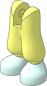 Figure Friends Legs with Baggy Trousers with Light Aqua Shoes Pattern