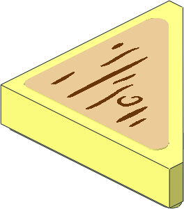 Tile  2 x  2 Triangular with Wood Grain Sticker