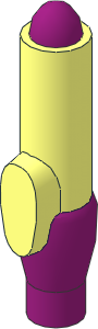 Minifig Pen with Magenta Tip and Cap Pattern
