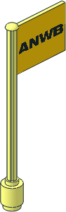Flag on Flagpole Type 5 with ANWB Logo Sticker