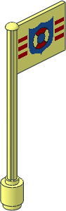 Flag on Flagpole Type 5 with Coastguard Pattern