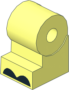 Minifig Leg Medium Right with Black Hoves Pattern