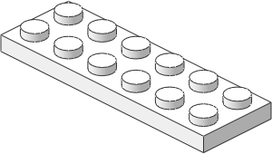 ~_Plate  2 x  6 White (Obsolete)