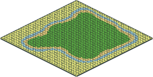 Baseplate 32 x 32 with Paradisa Island Pattern