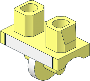 Minifig Hips with White Apron Pattern