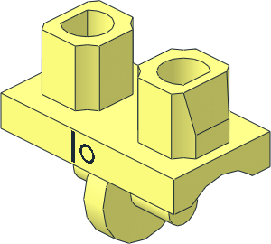 Minifig Hips with Thick Black Button and Lab Coat Pattern