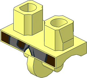 Minifig Hips with LOTR Coat, Shirttails and Belt Pattern