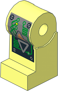 Minifig Leg Right with Insectoids Green Circuitry Pattern