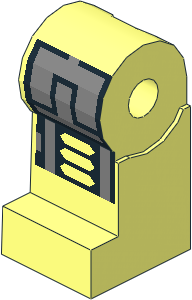 Minifig Leg Right with Robot Pattern