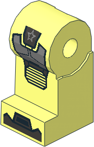 Minifig Leg Right with War Machine Armoured Suit Kneepad Pattern