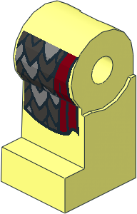 Minifig Leg Right with LOTR Scale Armour Pattern