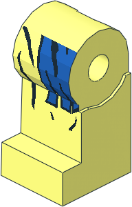 Minifig Leg Right with Blue Fringe Pattern