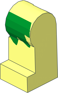 Minifig Leg Left with Green Leaf Pattern