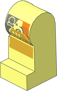 Minifig Leg Left with Golden Circuit Pattern