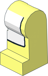 Minifig Leg Left with White Apron Pattern