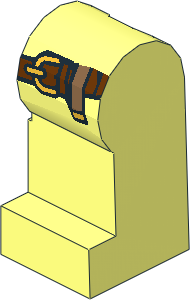 Minifig Leg Left with Holster and Belt Pattern