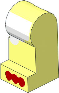 Minifig Leg Left with Chicken Feet Pattern