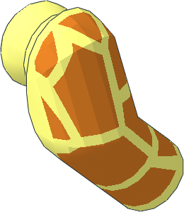 Minifig Arm Right with Orange Giraffe Spots Pattern