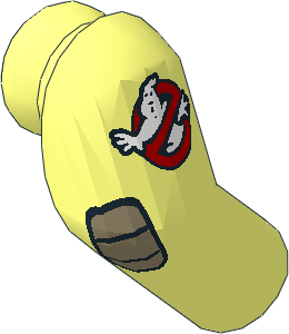 Minifig Arm Right with Elbow Pad and Ghostbusters Logo Pattern