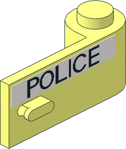 Door  1 x  3 x  1 Right with Thin "POLICE" Sticker