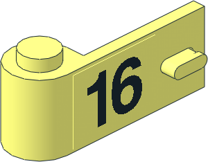 Door  1 x  3 x  1 Left with Black "16" Sticker