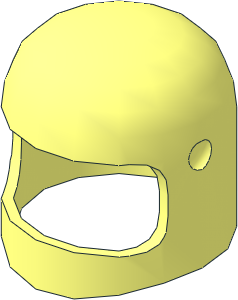 Minifig Helmet Classic with Thin Chin Guard and Visor Dimples