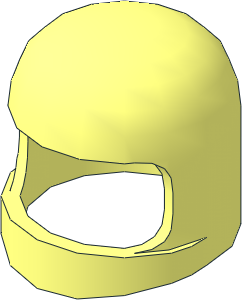 Minifig Helmet Classic with Thick Chin Guard