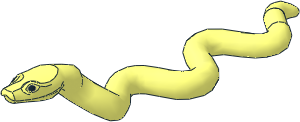 Animal Snake Large with Raised Head and Black Eyes Pattern