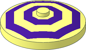 Dish  4 x  4 Inverted with Dark_Purple Octagonal Pattern
