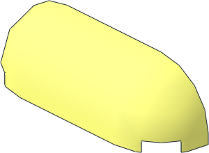 Brick  1 x  4 with Curved Top and Corners