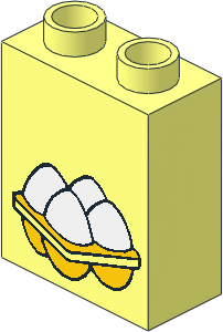 Duplo Brick  1 x  2 x  2 with 4 Eggs Pattern