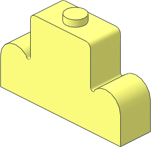 Brick  1 x  4 x  2 with Centre Stud Top without Underside Reinforcement