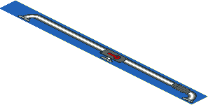 Sticker  1.0 x 11.8 with Pipe, Three Connectors and Lever Oriented Right