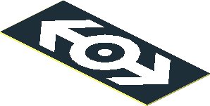 Sticker 0.6 x 1.5 with White Train Logo on Black Background