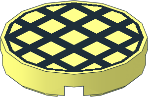 Tile  2 x  2 Round with Grille Pattern