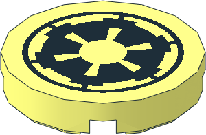 Tile  2 x  2 Round with SW Imperial Pattern