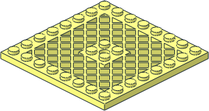 Plate  8 x  8 with Grille and Hole