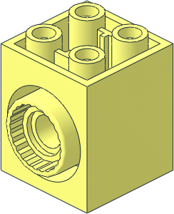 Brick  2 x  2  x  2 with  2 Holes and Click Rotation Ring