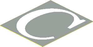 Sticker  1.2 x  1.0 with White "C" on Light Grey Background
