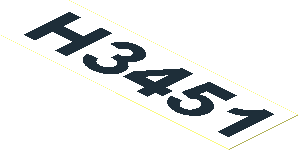 Sticker  1.2 x  4.0 with Black "H3451" on White Background
