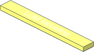 Tile  1 x  8 with "LOM Moulding" Pattern