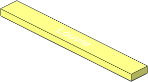 Tile  1 x  8 with "Louvre" Pattern