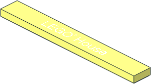 Tile  1 x  8 with "LEGO® House" Pattern