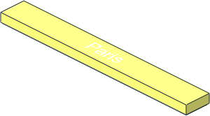 Tile  1 x  8 with "Paris" Pattern